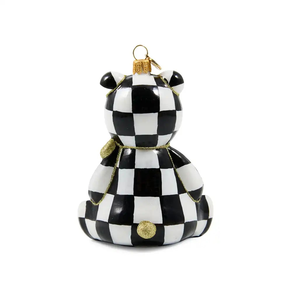 2026 Courtly Bear Glass Ornament