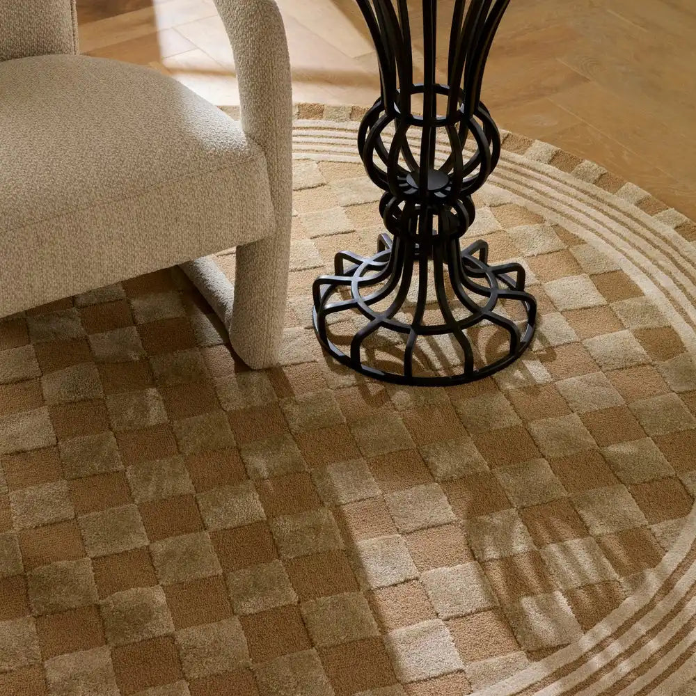 Light Grey Tonal Check 3' x 5' Rug