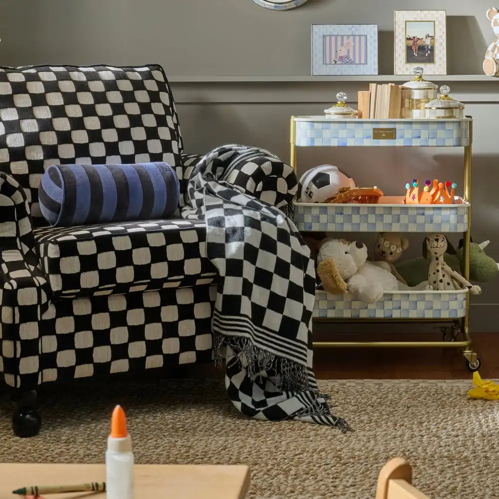 Black & White Check Throw
