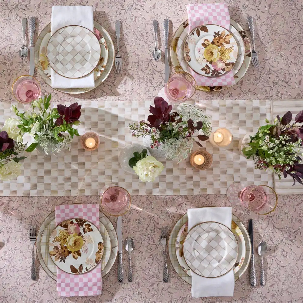 Wild Rose White Dinner Plate