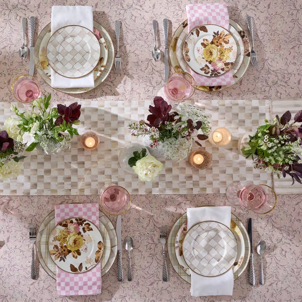 Wild Rose White Dinner Plate