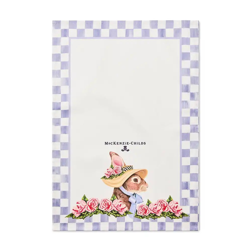 Rabbit with Bonnet Printed Dish Towel Main image