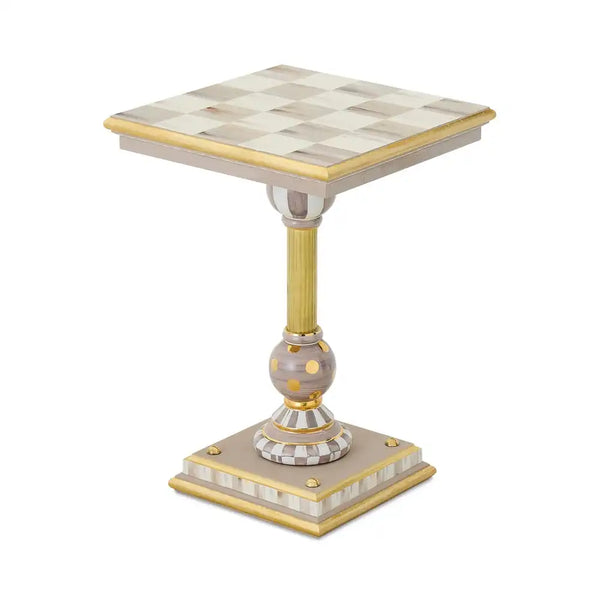 Courtly Brass & Ceramic Accent Table