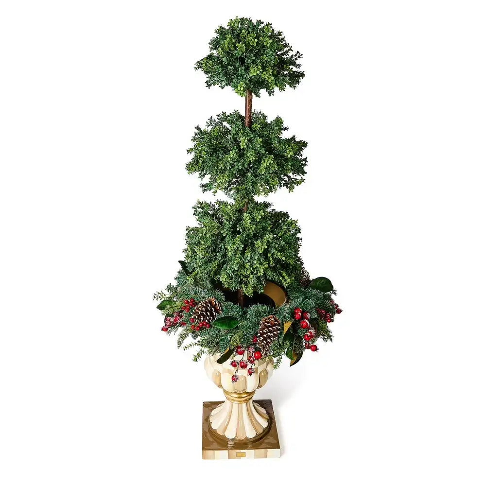 Boxwood Triple Ball Topiary Urn Filler Secondary image