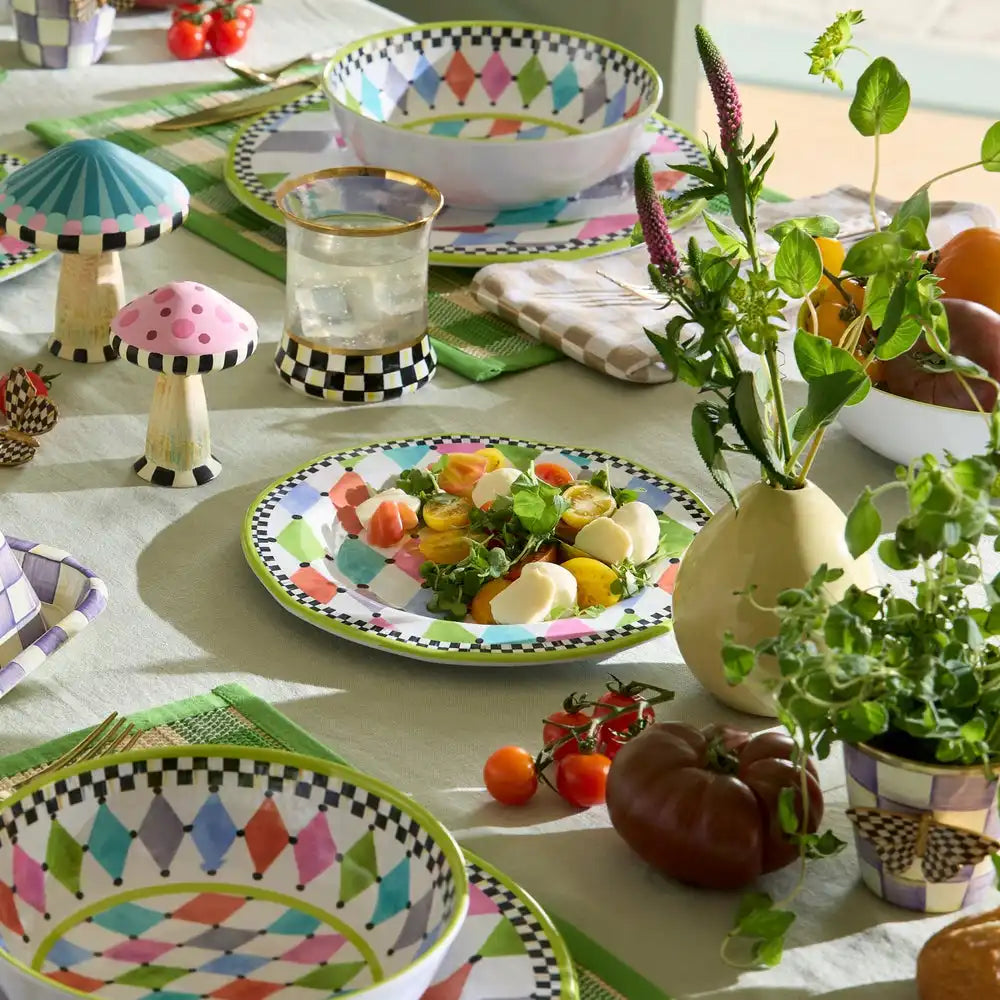 Palm Springs Melamine Salad Plates, Set of 4