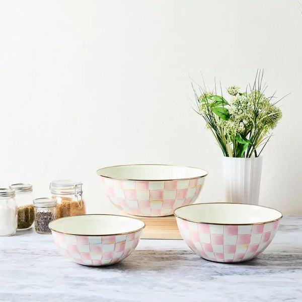 Sterling Check Mixing Bowls, Set of 3
