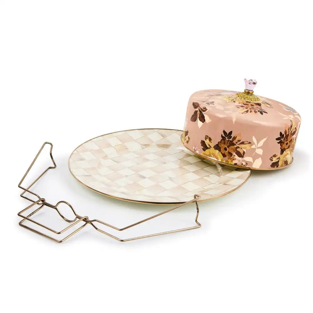 Emerald Check Cake Carrier