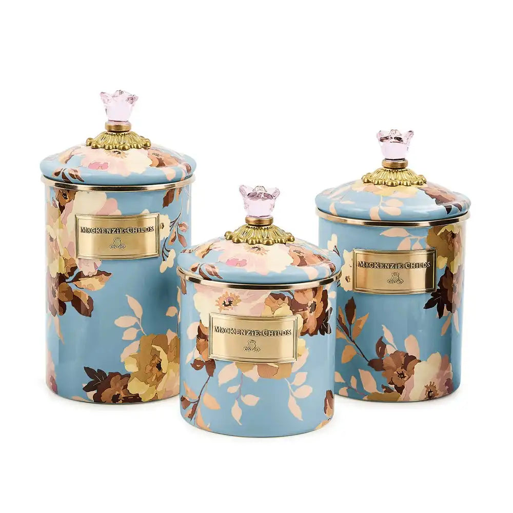 Wild Rose Slate Canisters, Set of 3 Main image