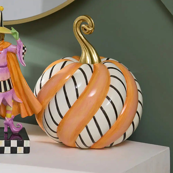 Trick or Treat Candy Swirl Medium Pumpkin