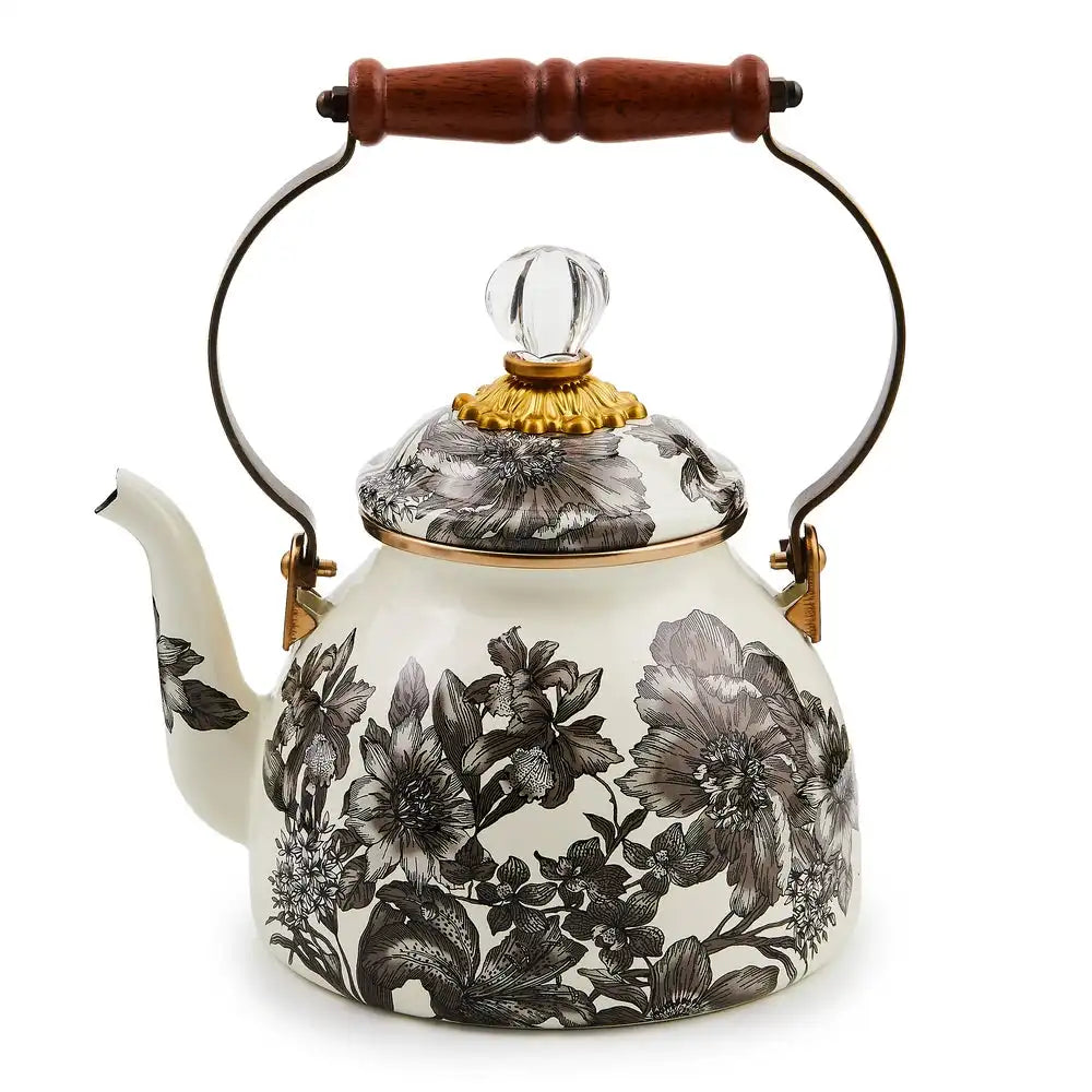 Rosy English Garden 2 Quart Tea Kettle