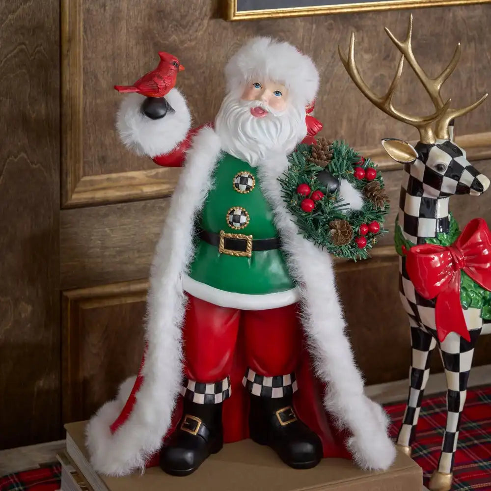 Cozy Christmas Santa with Cardinal
