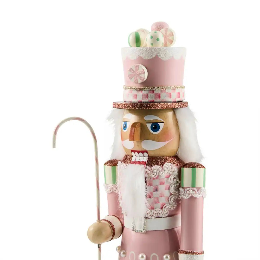 Rosy Peppermint Wood Nutcracker