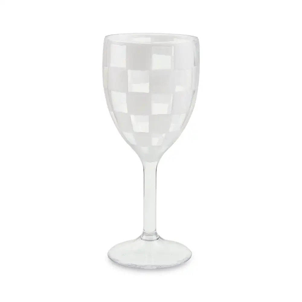 Black Check Acrylic Tumblers, Set of 4