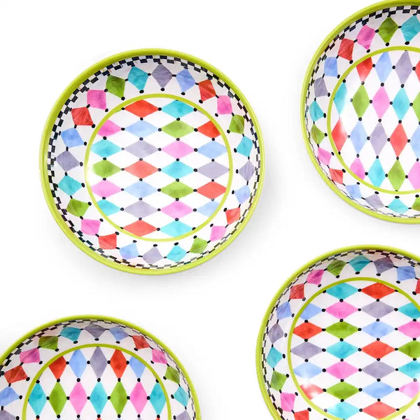 Palm Springs Melamine Salad Plates, Set of 4