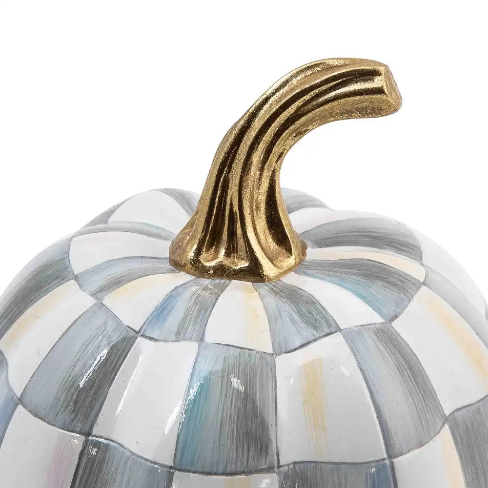 Mocha Check Mini Pumpkin