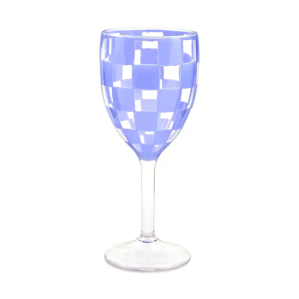 Black Check Acrylic Tumblers, Set of 4
