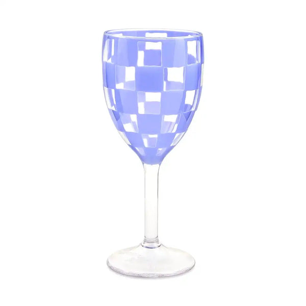 Black Check Acrylic Tumblers, Set of 4