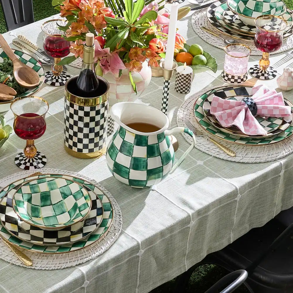 Emerald Check Pitcher