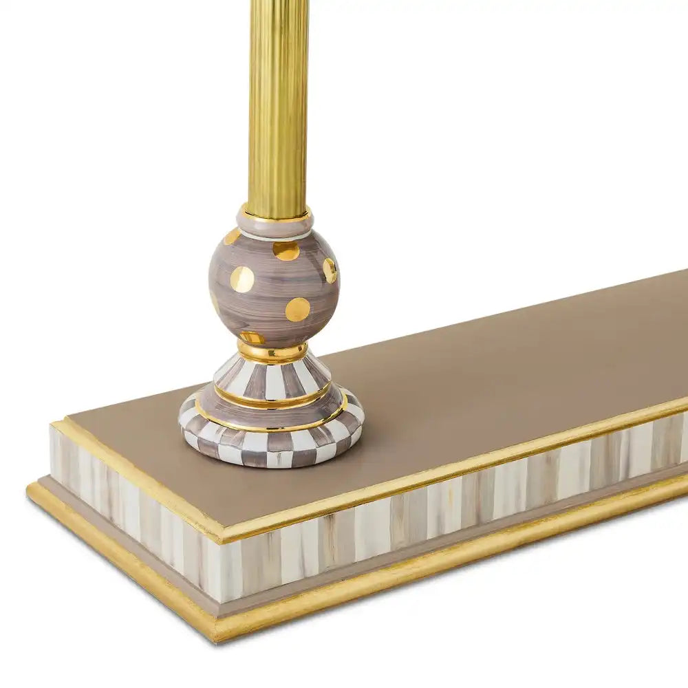 Courtly Brass & Ceramic Console Table