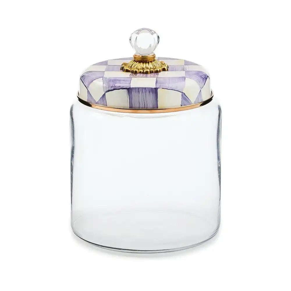Violet Check Large Kitchen Canister Main image