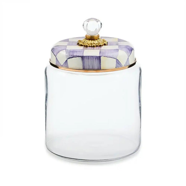 Violet Check Large Kitchen Canister