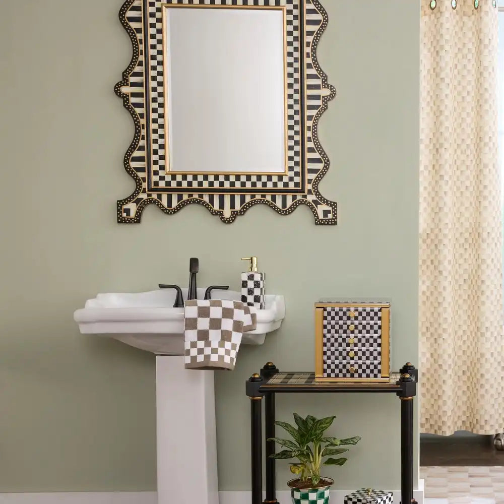 Courtly Check & Stripe Large Wall Mirror