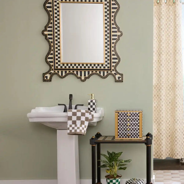 Courtly Check & Stripe Large Wall Mirror