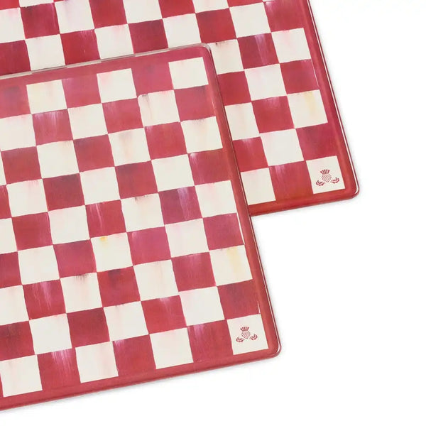 Cherry Check Cutting Board, Set of 2
