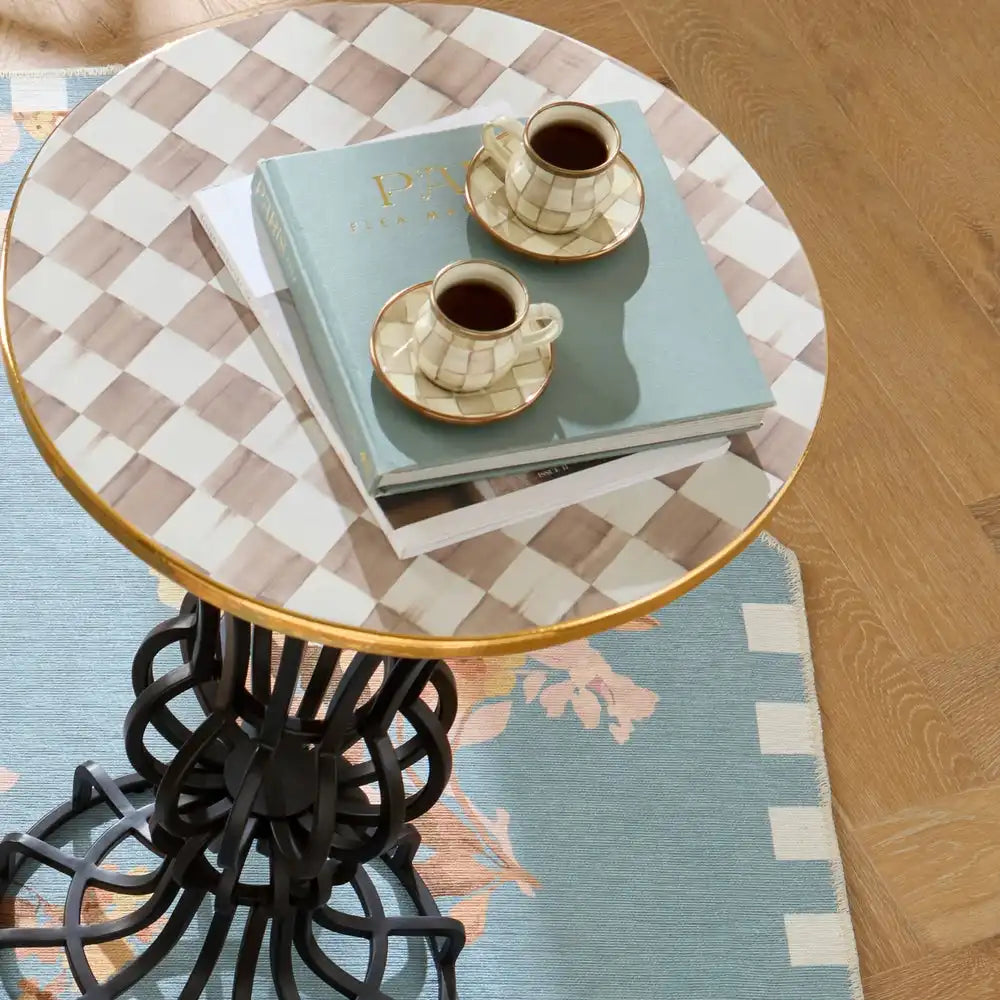 Sky Check Espresso Cup & Saucer Set