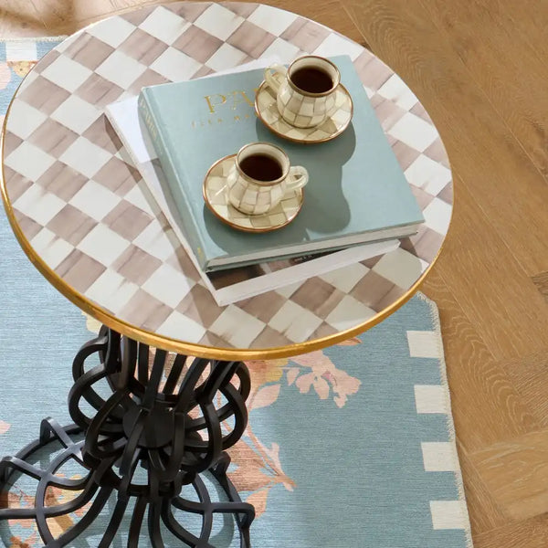 Sky Check Espresso Cup & Saucer Set