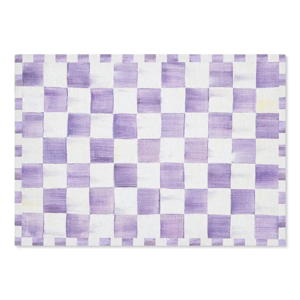 Violet Checkered 2' x 3' Washable Rug Main image