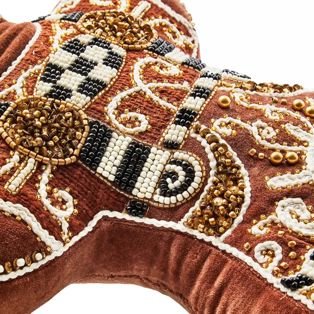 Gingerbread Boy Shaped Throw Pillow