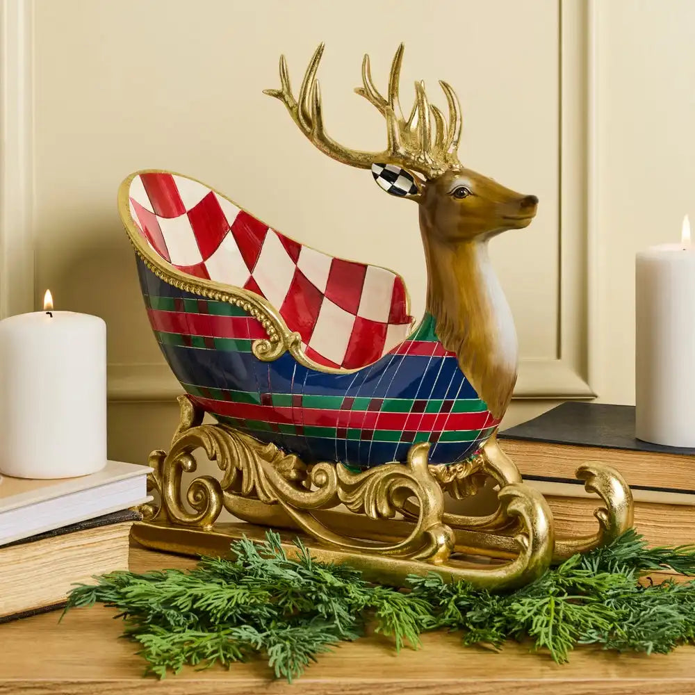 Timeless Tartan Deer Sleigh Secondary image