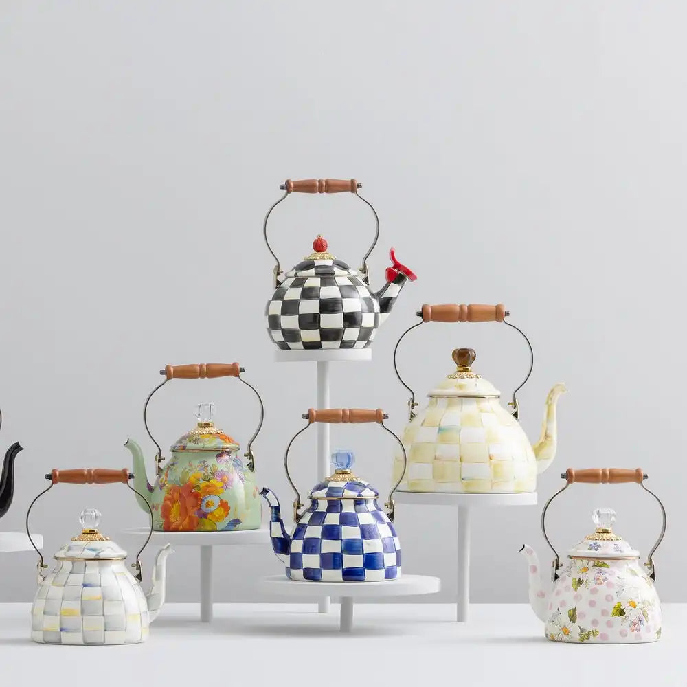 Rosy English Garden 2 Quart Tea Kettle