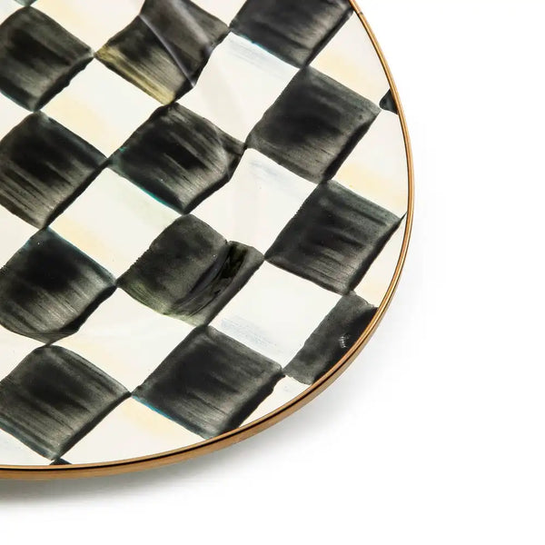 Sky Check Medium Oval Platter