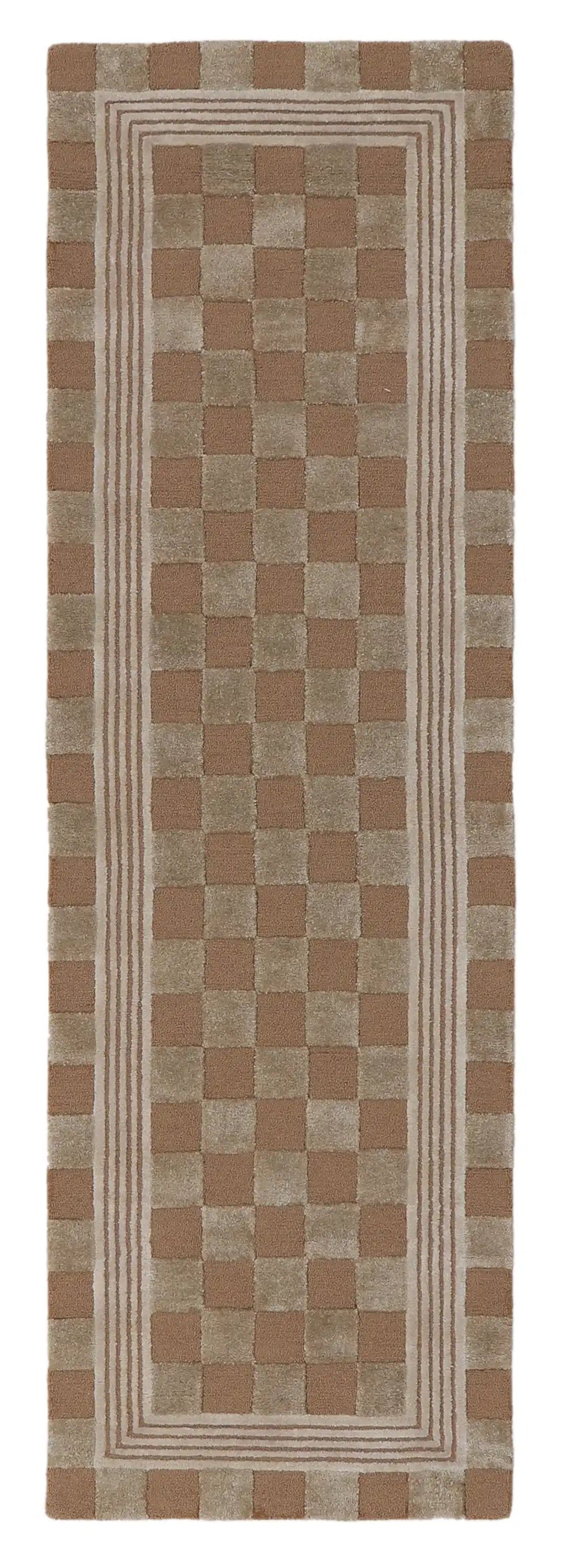 Light Grey Tonal Check 3' x 5' Rug