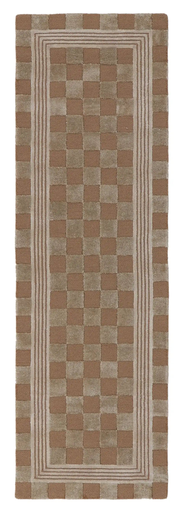 Light Grey Tonal Check 3' x 5' Rug