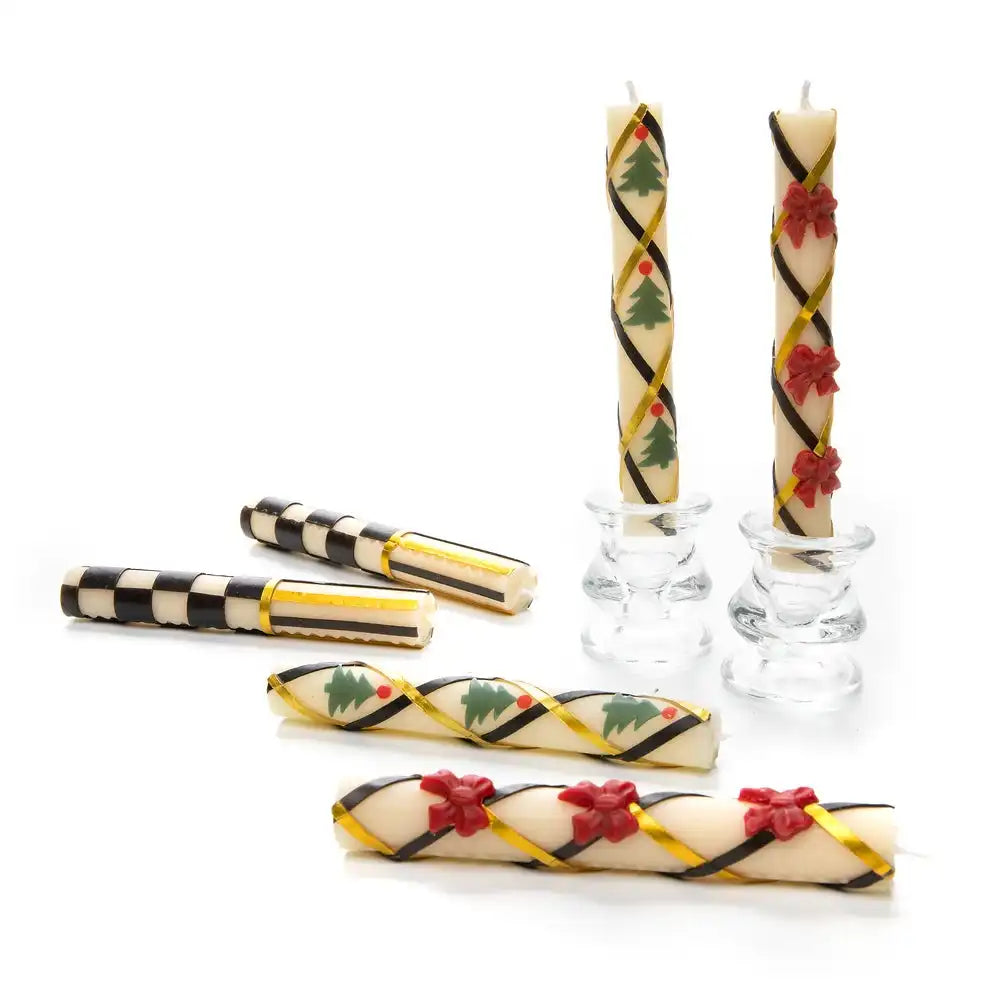 Mini Holiday Dinner Candles, Set of 6