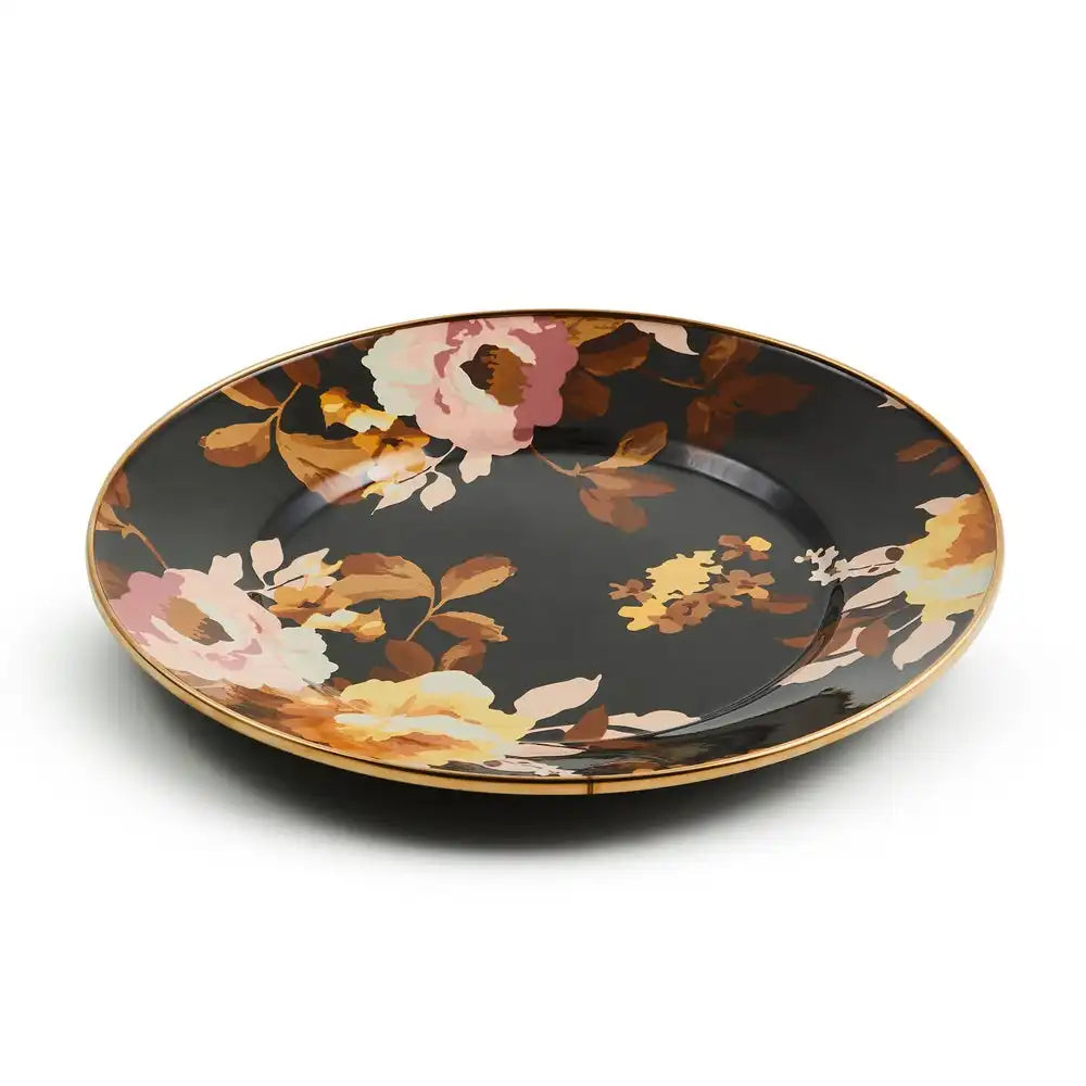 Wild Rose Brown Salad Plate