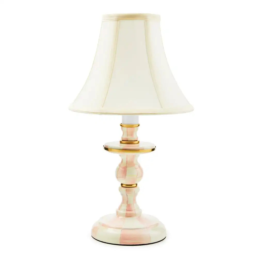Emerald Check Candlestick Lamp