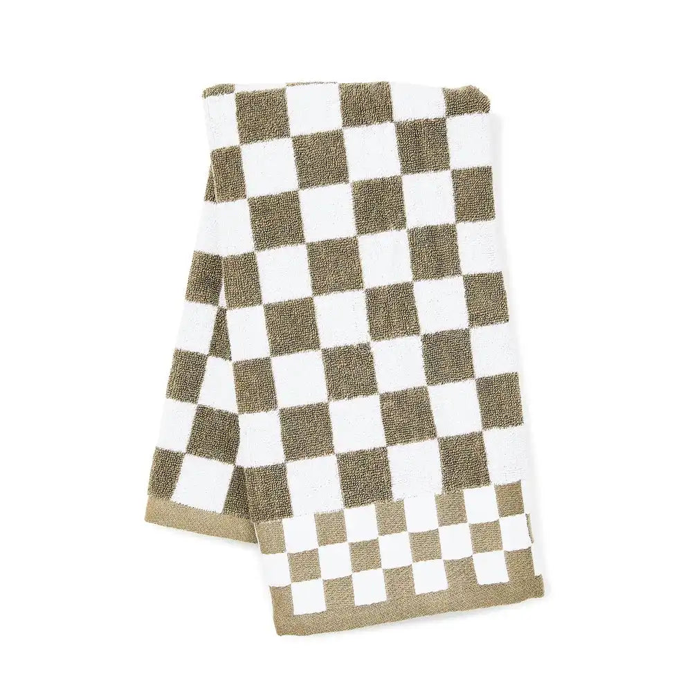 Black Check Hand Towel
