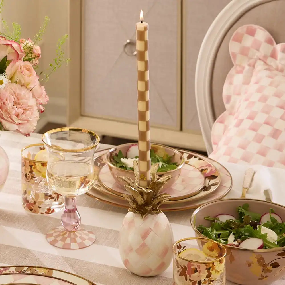 Rosy Pineapple Candle Holder