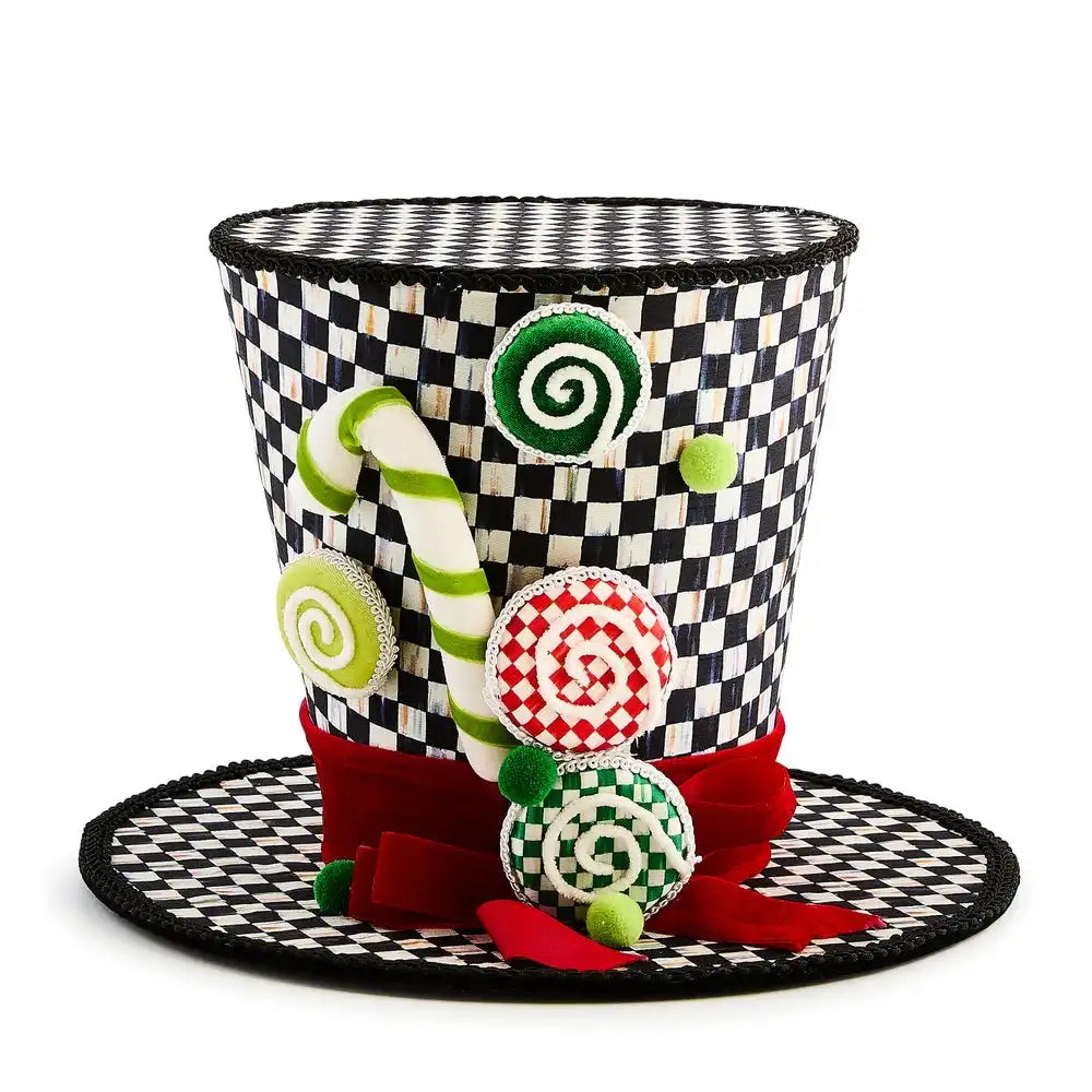 Check It Out Top Hat Fabric Tree Topper