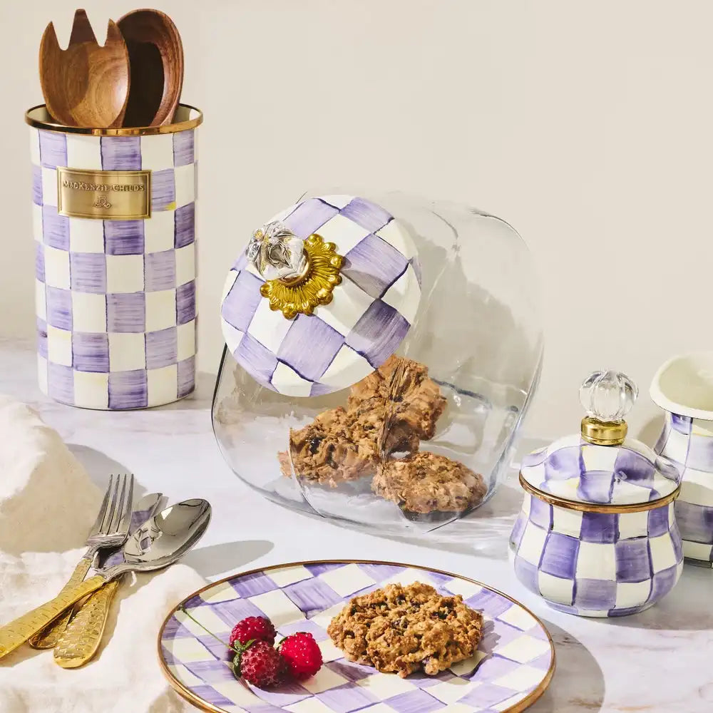 Cookie Jar with Courtly Check Lid