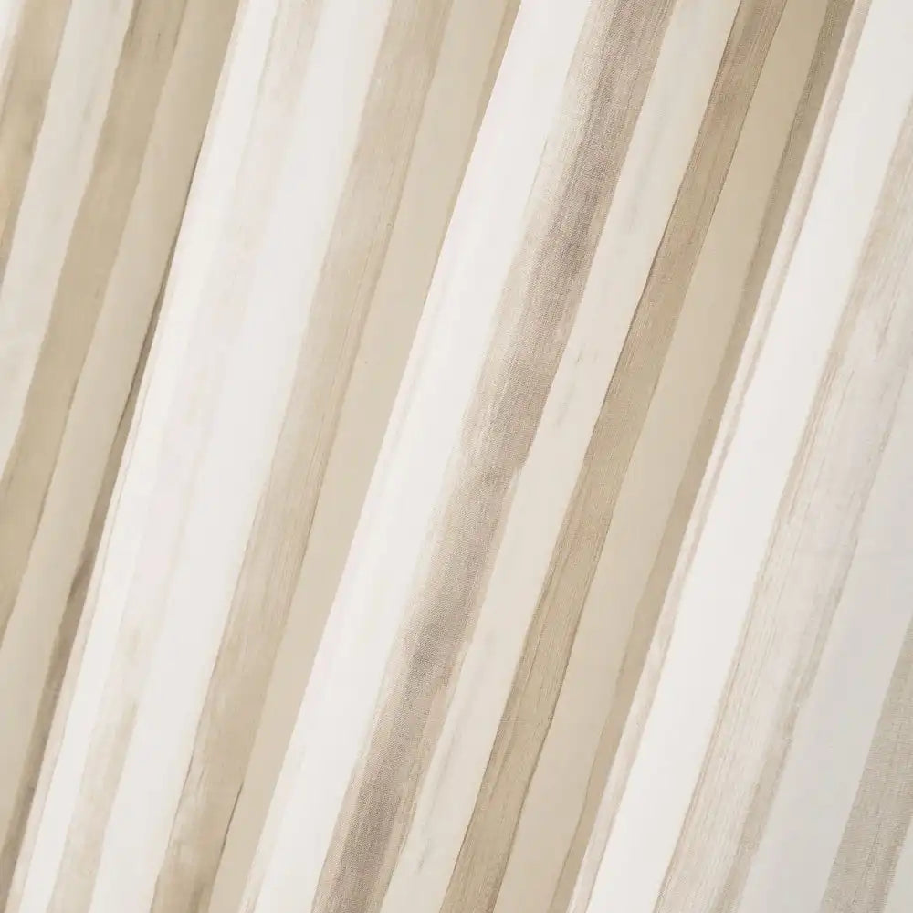 Mocha Stripe 84" Grommet Curtain Panel
