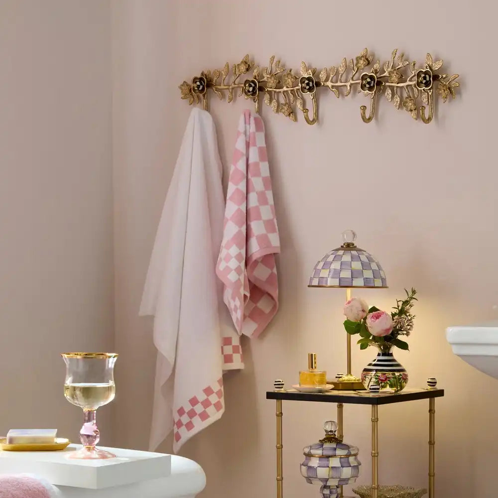 Black Check Hand Towel