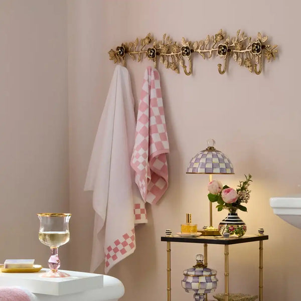 Black Check Hand Towel