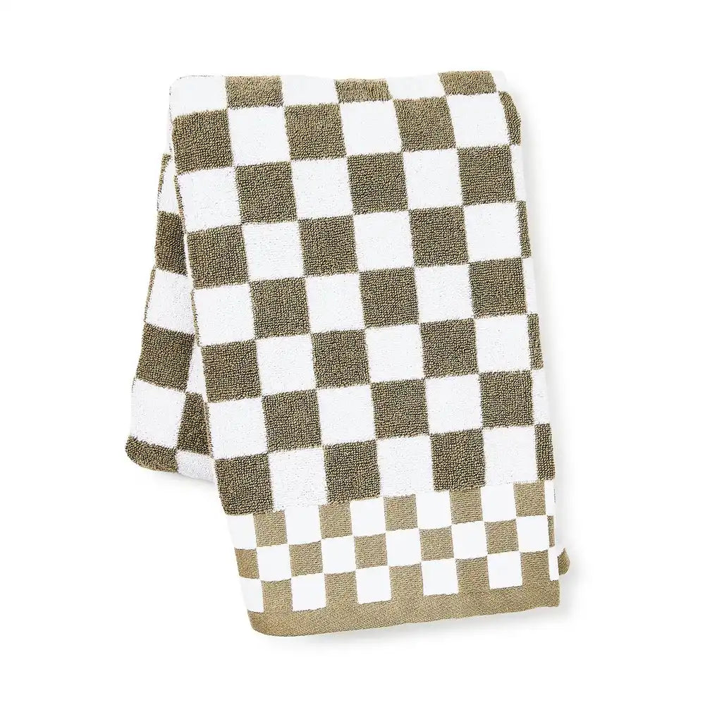 Black Check Hand Towel