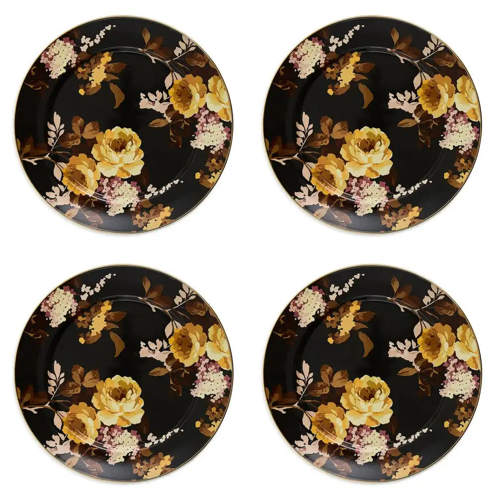 Wild Rose White Dinner Plate, Set of 4