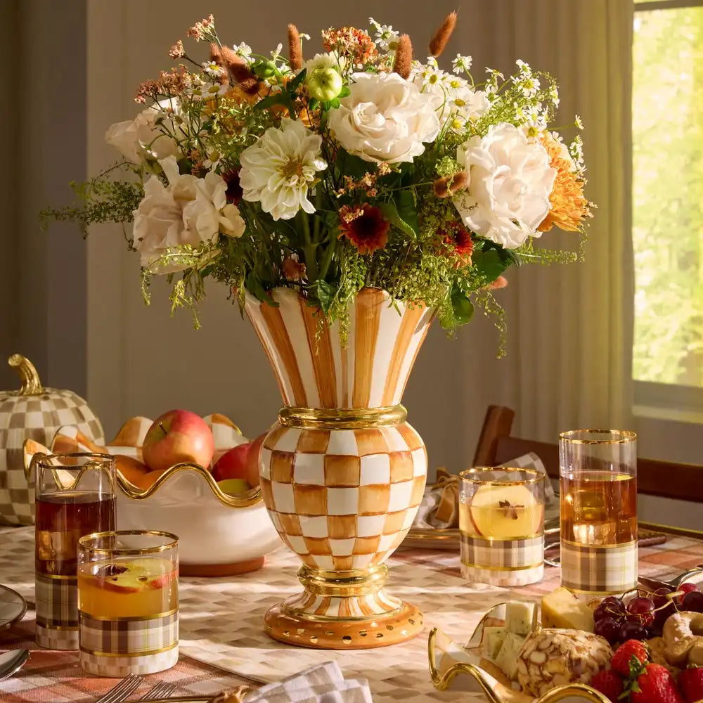 Ginger Check Ceramic Great Vase Secondary image